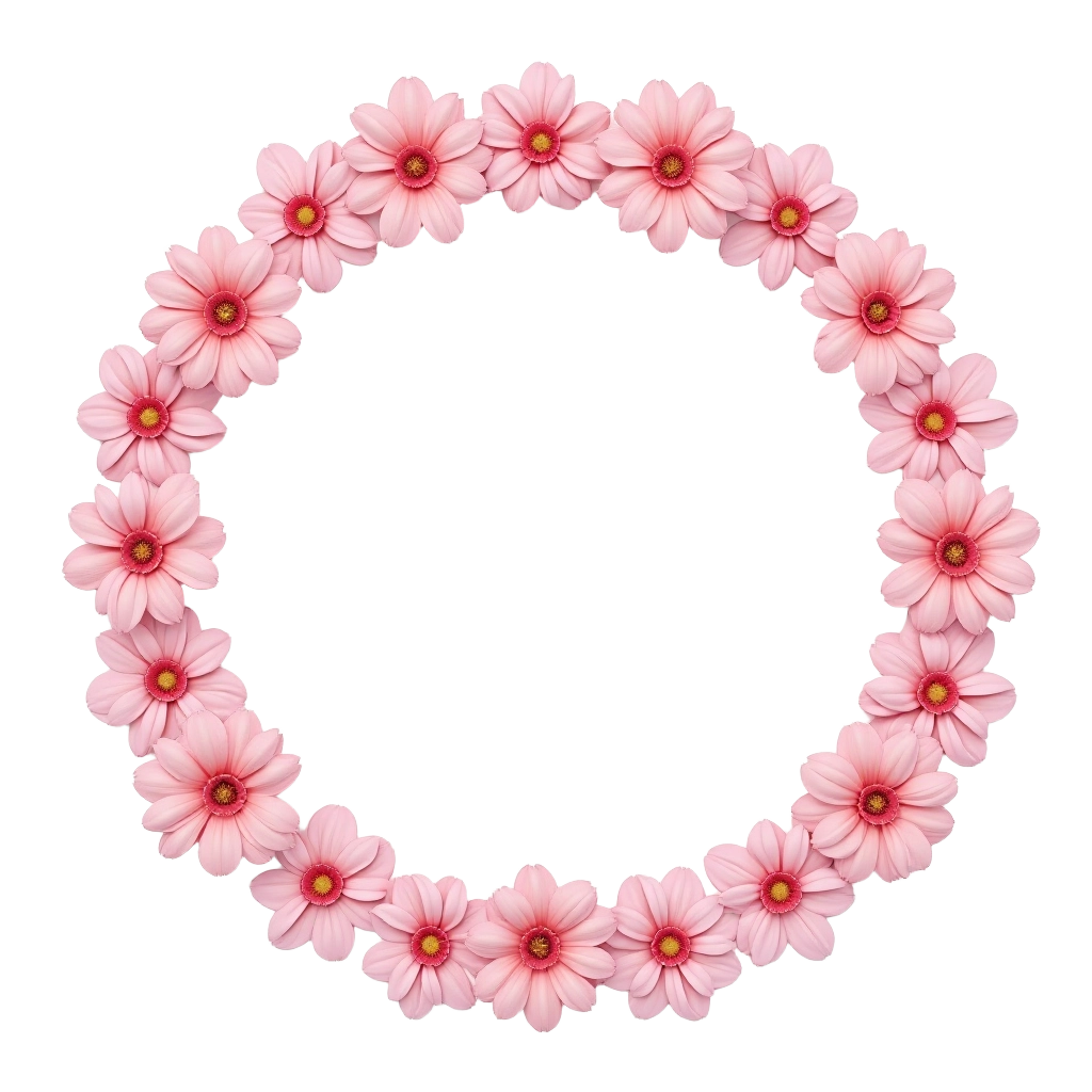 Pink Flower Wreath